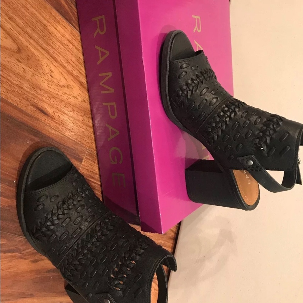 Rampage open toe booties